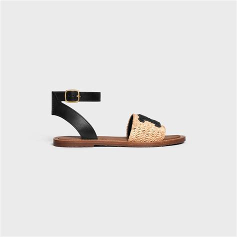 celine logo sandals|celine sandals raffia summer 2024.